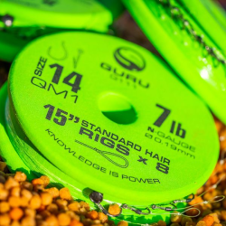 Przypony Guru QM1 Standard Hair Rigs 38cm 0.19mm -12 GURU - 1 2