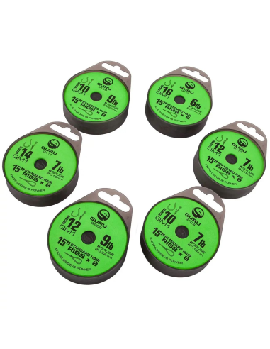 Przypony Guru QM1 Standard Hair Rigs 38cm 0.19mm -12 GURU - 3