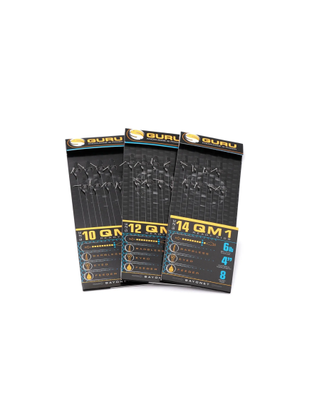 Przypony Guru QM1 Rigs Z Bagnetem 0.19mm 10cm - roz 12 GURU - 3