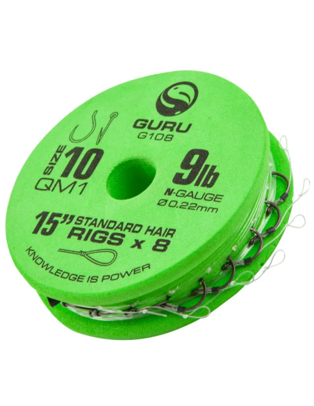 Przypony Guru QM1 Standard Hair Rigs 38cm 0.22mm - 12 GURU - 1