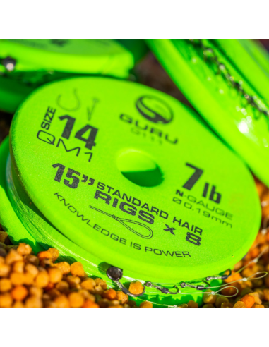 Przypony Guru QM1 Standard Hair Rigs 38cm 0.22mm - 12 GURU - 2