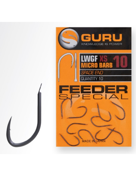 Haczyki Guru Feeder LWGF  Special XS Spade End - rozm.10 GURU - 1 Haczyki Guru Feeder LWGF  Special XS Spade End - rozm.10 GURU - 1