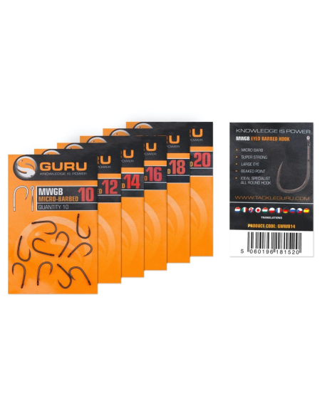 Haczyki Guru - MWGB Barbed – rozm.16 GURU - 2