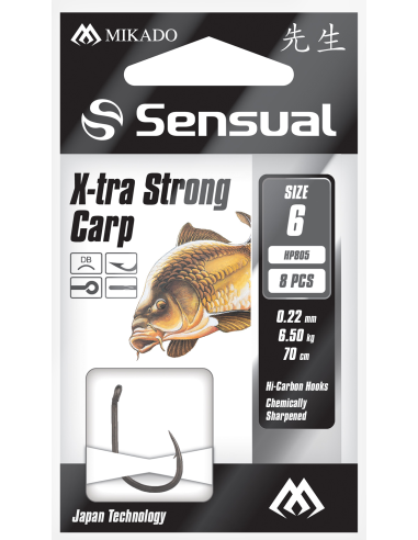 Gotowe Przypony Mikado Sensual-  X STRONG CARP Nr6  0,22mm/70cm MIKADO - 3