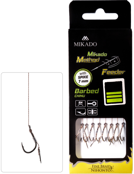 Przypony Do Method Feeder Na Plecionce z Igłą Mikado nr  - 14 / 0,10mm MIKADO - 1