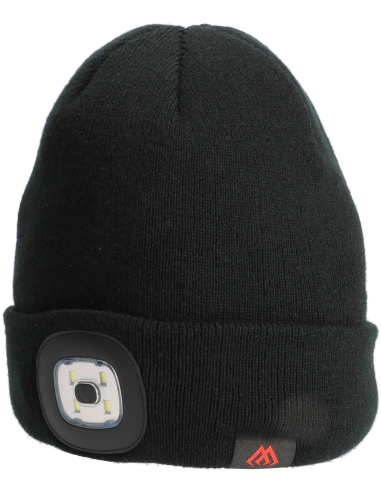 CZAPKA ZIMOWA LED BEANIE  MIKADO - CZARNY