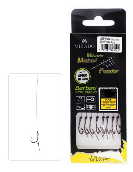 Przypony Mikado MF-Z IGŁĄ z zad nr 8 DB/0,12mm MIKADO - 1