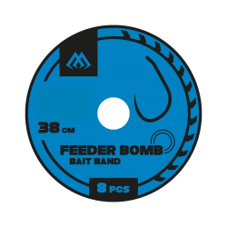 Przypony Mikado FEEDER BOMB z gumką 38cm 0,18mm - rozm 14 MIKADO - 1