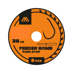 Przypony Mikado FEEDER BOMB PUSH STOP 38cm 0,18mm rozm - 14 MIKADO - 1