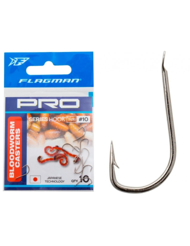 Haczyki Flagman Pro Bloodworm/Caster - 10