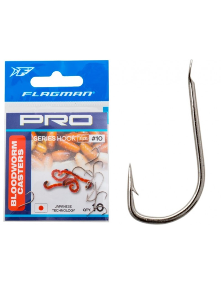 Haczyki Flagman Pro Bloodworm/Caster - 10 FLAGMAN - 1 Haczyki Flagman Pro Bloodworm/Caster - 10 FLAGMAN - 1