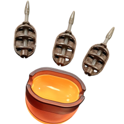 ZESTAW PODAJNIKÓW METHOD FEEDER DURA FLAT 25 35 45g + FOREMKA  - 1