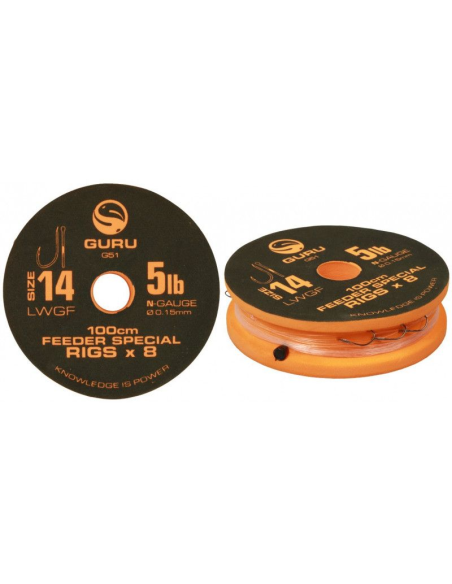 Przypony Guru LWGF Feeder Special 100cm -18 - 0.13mm GURU - 1 Przypony Guru LWGF Feeder Special 100cm -18 - 0.13mm GURU - 1
