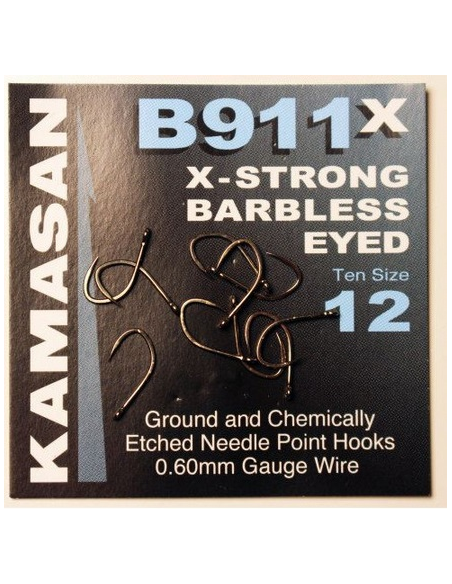 Haczyki Kamasan B911 X-Strong Eyed Barbless – rozmiar 18 KAMASAN - 1