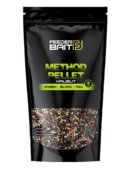 Feeder Bait Pellet 4mm 800g - Halibut Green Black Red FEEDER BAIT - 1