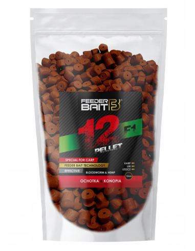 Feeder Bait Pellet F1 12mm 800g - Ochotka & Konopia