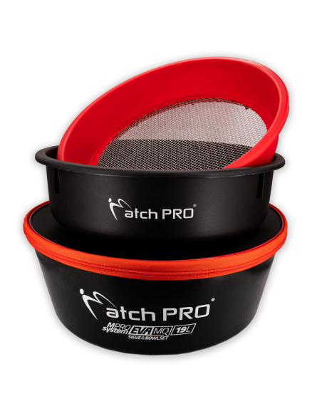 Zestaw MatchPro MPRO System EVA DO Zanęty i Pelletu Miska + Sito + Pojemnik 19l  - 1