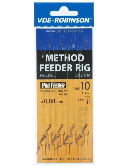 Przypony VDE-Robinson Method Feeder 502BM Barbed / Plecionka / Z Igłą - roz. 6 ROBINSON - 1