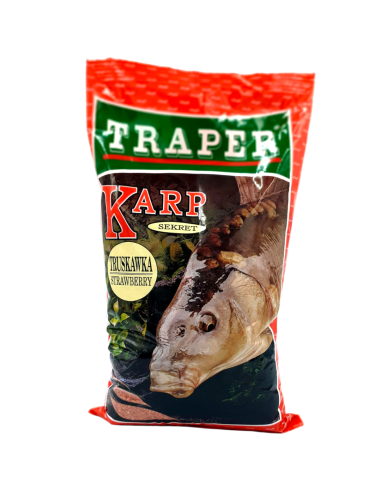 Zanęta Sekret Karp Truskawka 1kg TRAPER - 1