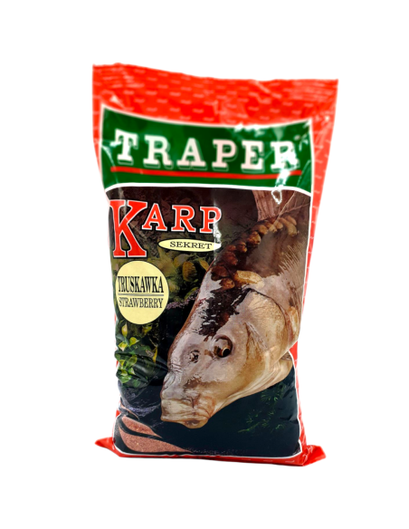 Zanęta Sekret Karp Truskawka 1kg TRAPER - 1 Zanęta Sekret Karp Truskawka 1kg TRAPER - 1
