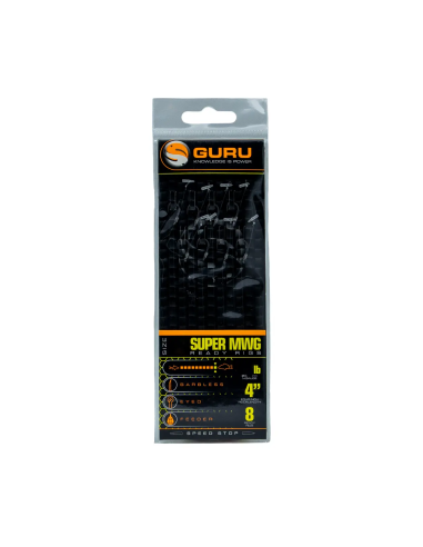 Przypony Guru Super MWG Rigs Z Speedstop 10cm - roz 10 / 0,19mm GURU - 3