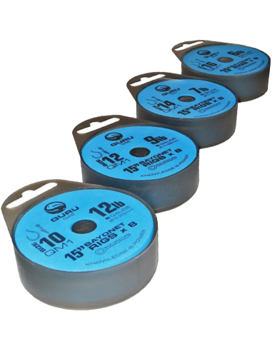 Przypony Guru QM1 with Bayonets (Z Bagnetem) 0.19mm 38cm - rozm 12 GURU - 2