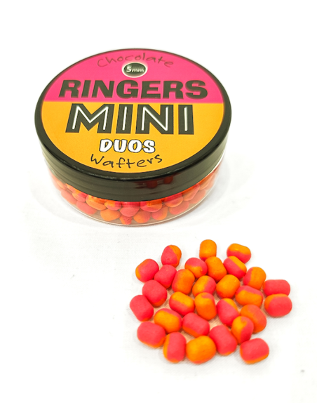 Ringers Chocolate Duos Wafters 5mm - MINI Orange/Pink RINGERS - 1
