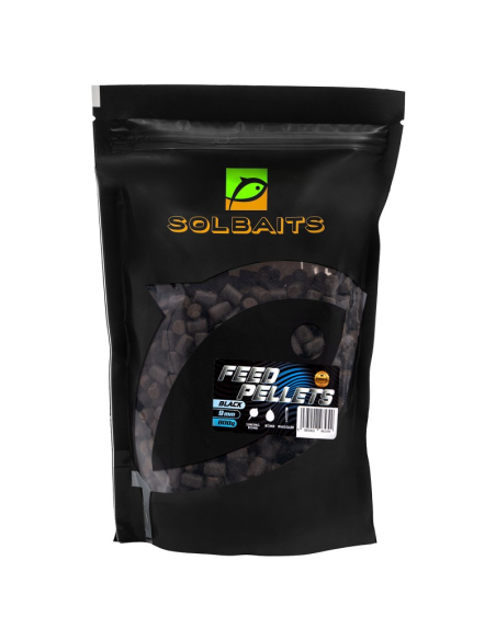Pellet Solbaits Feed Black 9mm 800g SOLBAITS - 1