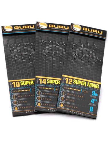Przypony Guru Super MWG Rig Z Bagnet 0.22mm 10cm - rozm 10 GURU - 2