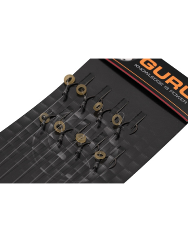 Przypony Guru Banded Hair Rigs - QM1 Z Gumką 0.19mm 10cm - roz 12 GURU - 2