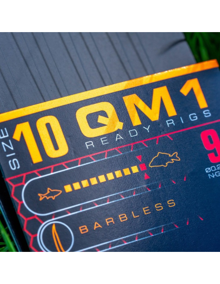 Przypony Guru Banded Hair Rigs - QM1 Z Gumką 0.19mm 10cm - roz 12 GURU - 3