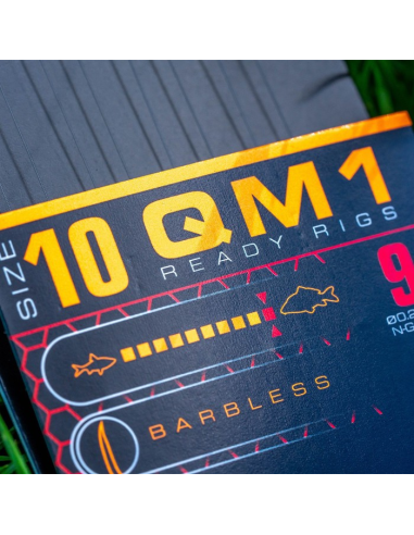 Przypony Guru Banded Hair Rigs - QM1 Z Gumką 0.22mm 10cm - roz 12 GURU - 3