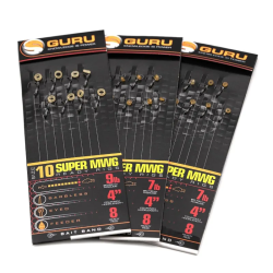 Przypony Guru Banded Hair Rigs - Super MWG Z Gumką 0.19mm 10cm - roz 12 GURU - 1