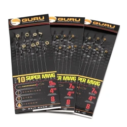 Przypony Guru Banded Hair Rigs - Super MWG Z Gumką 0.19mm 10cm - roz 14 GURU - 1