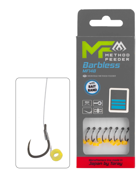 PRZYPONY MIKADO METHOD FEEDER - MF14 Z GUMKĄ BARBELESS ROZM - 12 MIKADO - 1