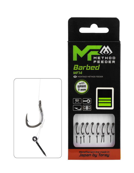 PRZYPONY MIKADO METHOD FEEDER - MF14 Z IGŁĄ Barbed rozm - 6 MIKADO - 1