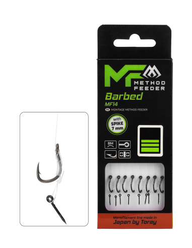PRZYPONY MIKADO METHOD FEEDER - MF14 Z IGŁĄ Barbed rozm - 14 MIKADO - 1