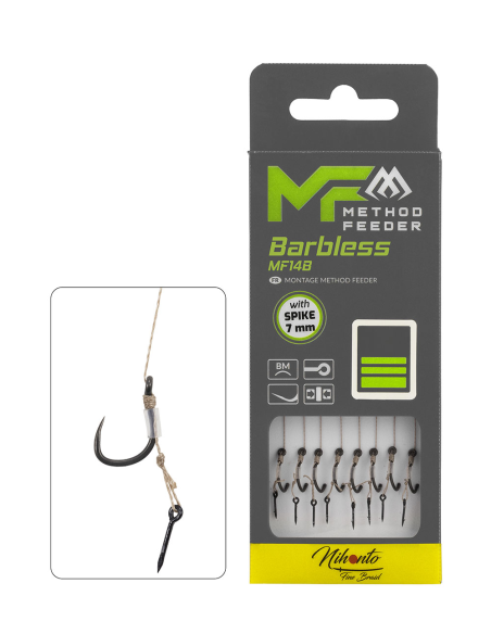 PRZYPONY MIKADO METHOD FEEDER NA PLECIONCE  MF14 Z IGŁĄ BARBLESS rozm - 6 MIKADO - 1