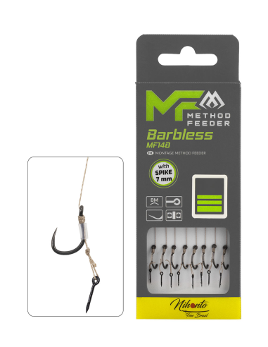 PRZYPONY MIKADO METHOD FEEDER NA PLECIONCE  MF14 Z IGŁĄ BARBLESS rozm - 14 MIKADO - 1