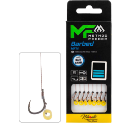 PRZYPONY MIKADO METHOD FEEDER NA PLECIONCE MF14 Z Gumką Barbed rozm - 6 MIKADO - 1