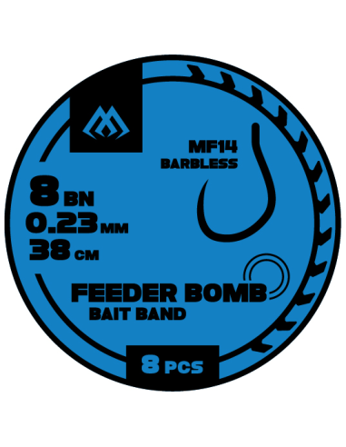 Przypony Mikado Feeder Bomb Z Gumką 38cm MF14 BEZ ZADZIORA / ŻYŁKA / - roz. 12 MIKADO - 1