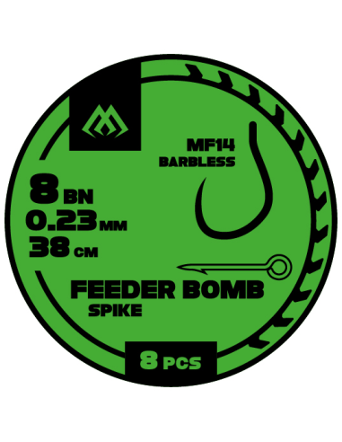 Przypony Mikado Feeder Bomb Z Igłą 38cm MF14 BEZ ZADZIORA / ŻYŁKA / - roz. 10 MIKADO - 1