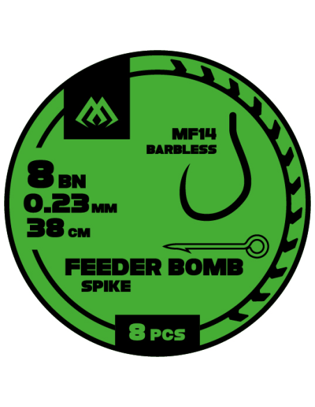 Przypony Mikado Feeder Bomb Z Igłą 38cm MF14 BEZ ZADZIORA / ŻYŁKA / - roz. 14 MIKADO - 1