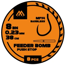 Przypony Mikado Feeder Bomb Push Stop 38cm MF14 BEZ ZADZIORA / ŻYŁKA /  - roz. 14 MIKADO - 1