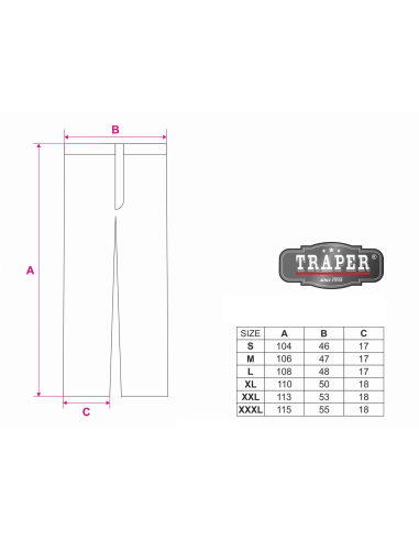 SPODNIE TRAPER FLEECE BLACK 160g XXXL TRAPER - 2