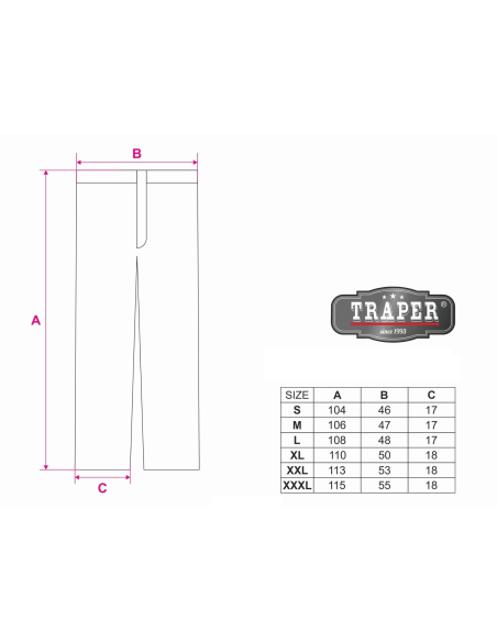 SPODNIE TRAPER FLEECE BLACK 160g XXXL TRAPER - 2