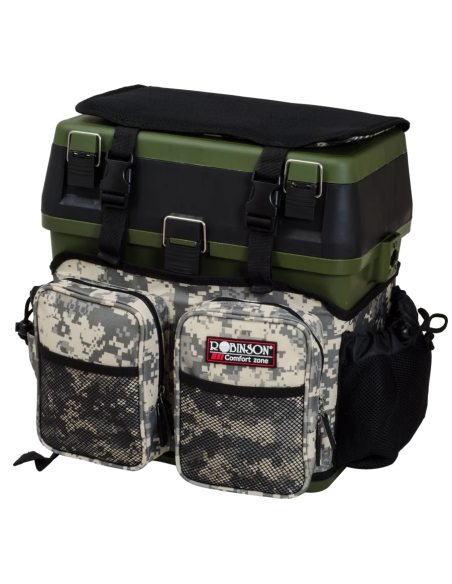 SKRZYNKA WĘDKARSKA Z TORBĄ ROBINSON KOSZ SIEDZISKO, 40*26*39 ROBINSON - 1