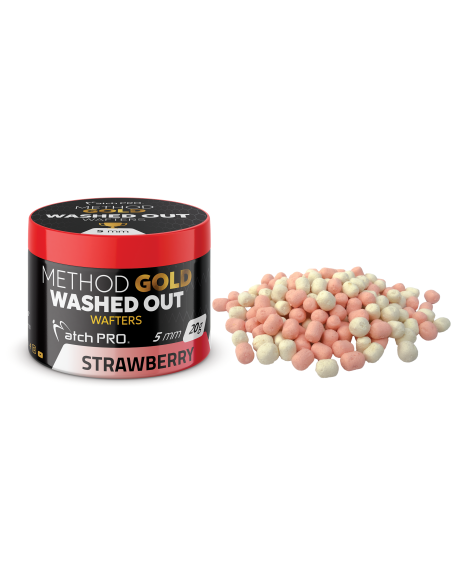 Przynęta MatchPro GOLD Wafters WASHED OUT Strawberry 5mm MatchPRO - 1