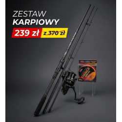 ZESTAW KARPIOWY STRONG CARP 3,60M KOŁOWROTEK 9ŁOŻ  - 1