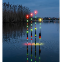 ZESTAW SPŁAWIKÓW ŚWIECĄCY LED ZMIANA KOLORU PRZY BRANIU 3G,4G,5G,6G  - 1